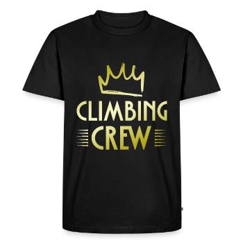 Climbing Crew - Men's Premium Organic T-Shirt - black - Front - Nico (187cm)