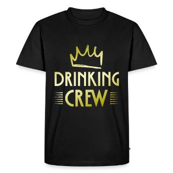 Drinking Crew - Men's Premium Organic T-Shirt - black - Front - Nico (187cm)