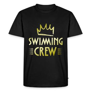 Équipage de natation - T-shirt Premium bio Homme - noir - Devant - Nico (187cm)