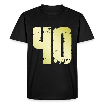 40 Nombre Vintage - T-shirt Premium bio Homme - noir - Devant - Nico (187cm)