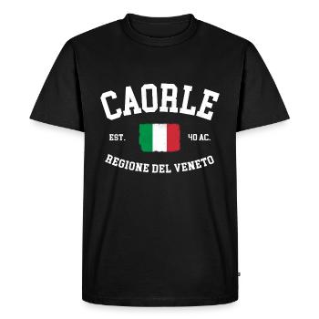 Caorle Regione del Veneto Italia Flag Italy - Men's Premium Organic T-Shirt - black - Front - Nico (187cm)