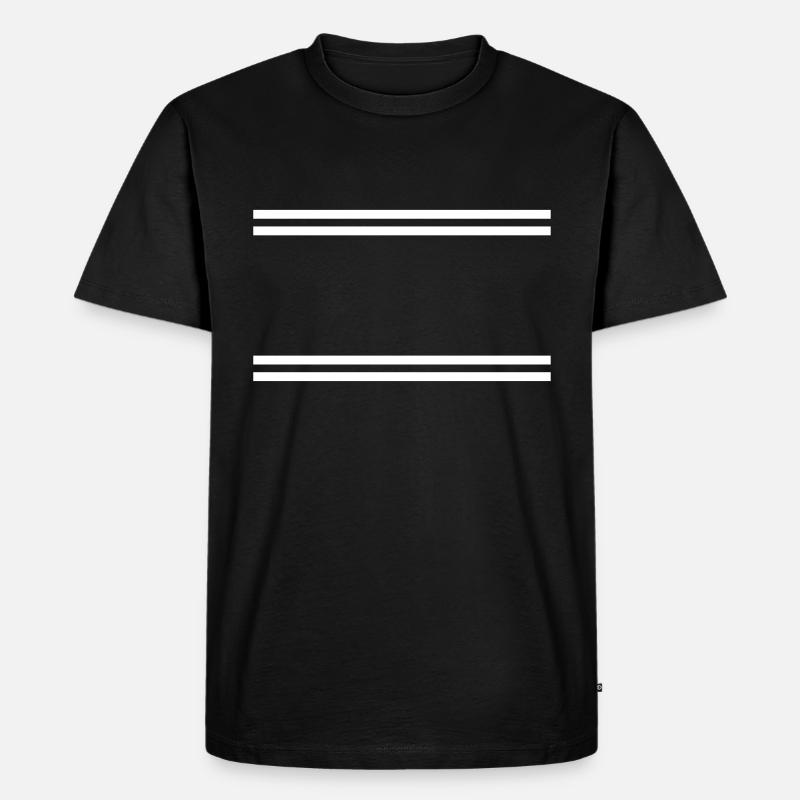 Lines - Männer Premium Bio T-Shirt - Schwarz