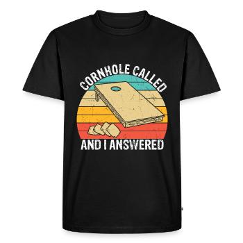Cornhole Player Meilleur partenaire pour la vie Cornhole - T-shirt Premium bio Homme - noir - Devant - Nico (187cm)
