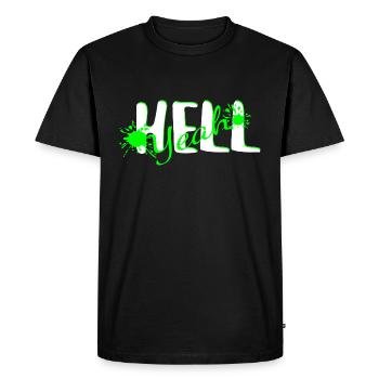 Hell yeah Shirt - Men's Premium Organic T-Shirt - black - Front - Nico (187cm)