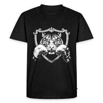 Tiger Boxer Boxe MMA - T-shirt Premium bio Homme - noir - Devant - Nico (187cm)