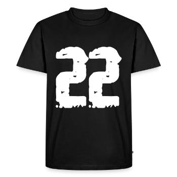 22 Number Vintage - Men's Premium Organic T-Shirt - black - Front - Nico (187cm)