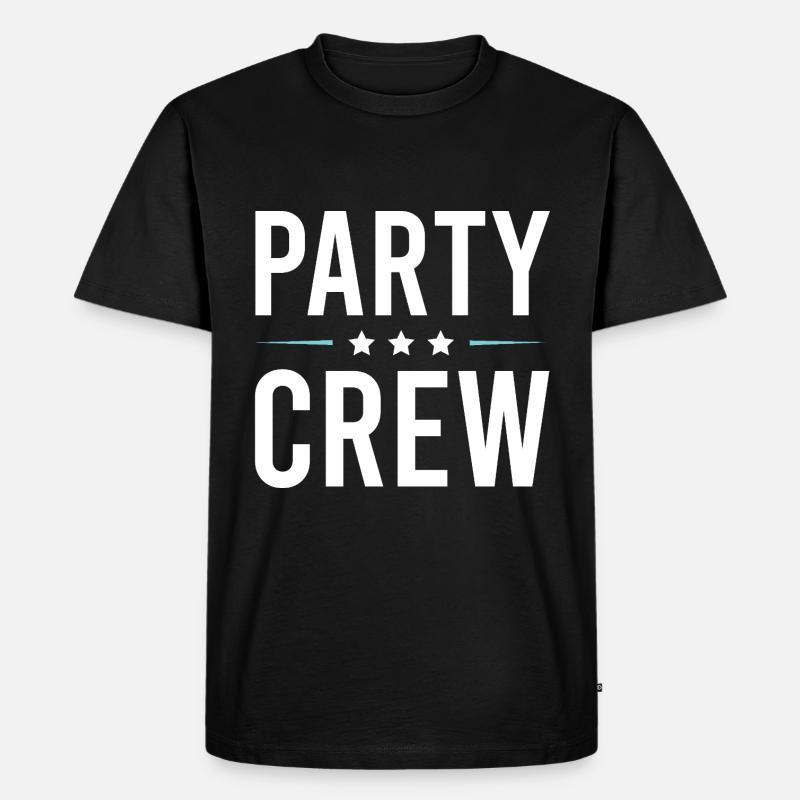 Party Crew - Männer Premium Bio T-Shirt - Schwarz