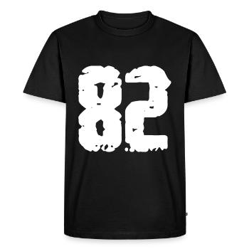 82 Nombre Vintage - T-shirt Premium bio Homme - noir - Devant - Nico (187cm)