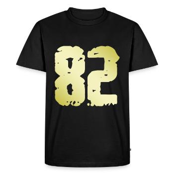 82 Nombre Vintage - T-shirt Premium bio Homme - noir - Devant - Nico (187cm)