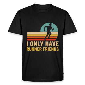 Jogging Dicton pour courir - Runners - T-shirt Premium bio Homme - noir - Devant - Nico (187cm)