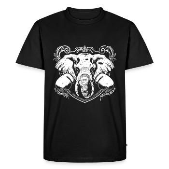 Elephant Boxer Boxe MMA - T-shirt Premium bio Homme - noir - Devant - Nico (187cm)