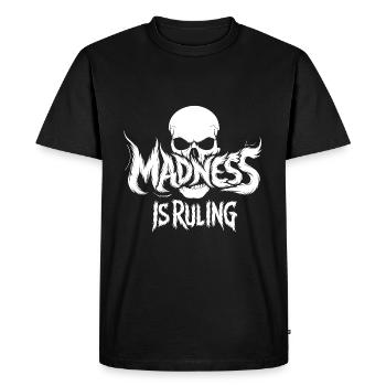 La folie règne sur le monde Motivation Espoir - T-shirt Premium bio Homme - noir - Devant - Nico (187cm)