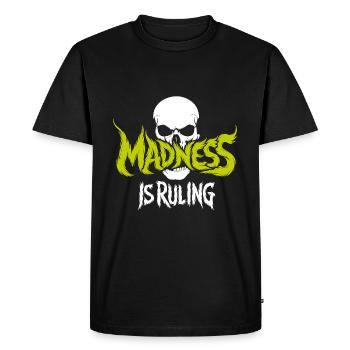 La folie règne sur le monde Motivation Espoir - T-shirt Premium bio Homme - noir - Devant - Nico (187cm)
