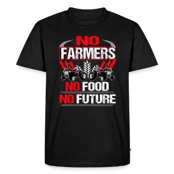 Pas d'agriculteurs, pas de nourriture, pas d'avenir - T-shirt Premium bio Homme - noir - Devant - Nico (187cm)