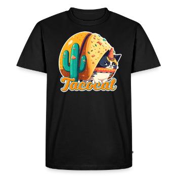Graphique drôle d’animaux - T-shirt Premium bio Homme - noir - Devant - Nico (187cm)