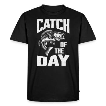 Catch of the Day Fishing - Men's Premium Organic T-Shirt - black - Front - Nico (187cm)