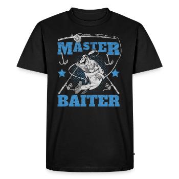 Master Baiter Funny Fishing - Men's Premium Organic T-Shirt - black - Front - Nico (187cm)