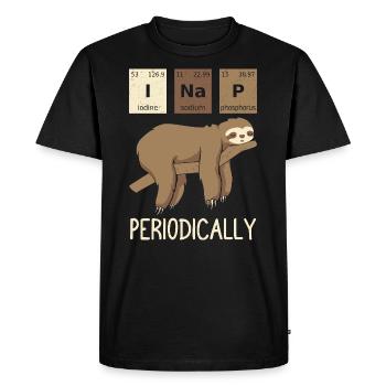 I Nap Periodically Lazy Sloth Funny Chemistry - Men's Premium Organic T-Shirt - black - Front - Nico (187cm)