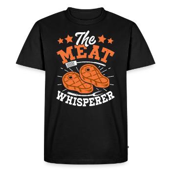 The Meat Whisperer Amateur de grillades barbecue drôle - T-shirt Premium bio Homme - noir - Devant - Nico (187cm)