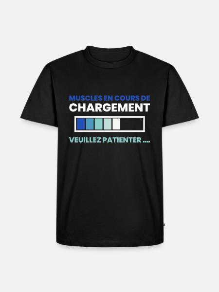 Muscles being loaded... - Men's Premium Organic T-Shirt - black