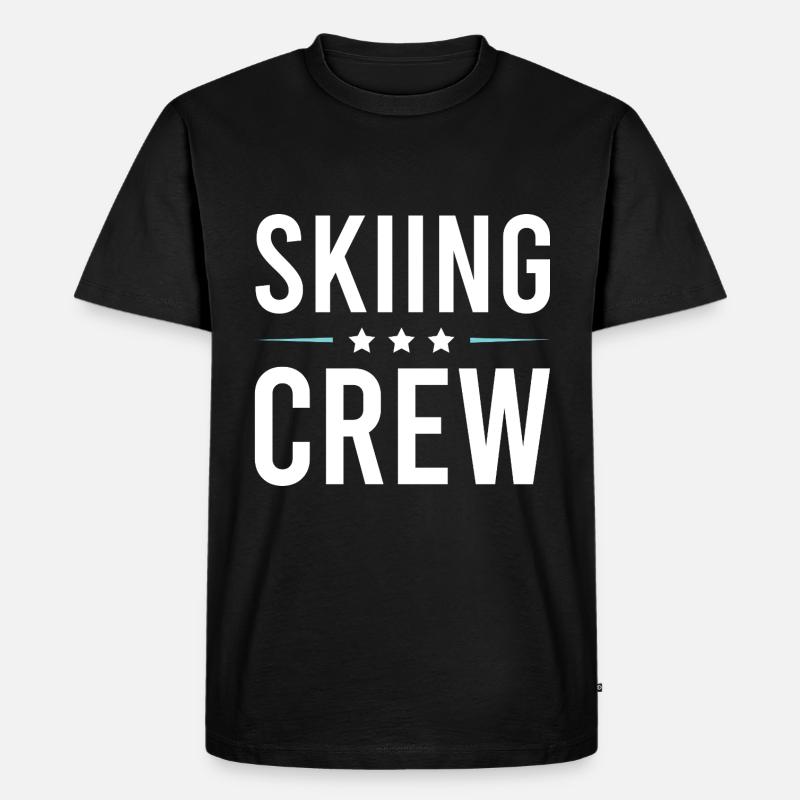 Skiing Crew - Männer Premium Bio T-Shirt - Schwarz