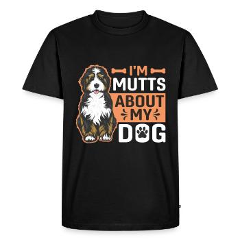 I Am Mutts About Dog Australian Shepherd - Men's Premium Organic T-Shirt - black - Front - Nico (187cm)