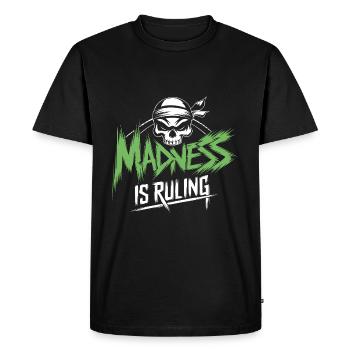 La folie règne sur le monde Motivation Espoir - T-shirt Premium bio Homme - noir - Devant - Nico (187cm)