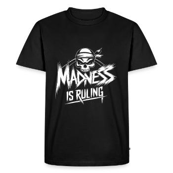 La folie règne sur le monde Motivation Espoir - T-shirt Premium bio Homme - noir - Devant - Nico (187cm)