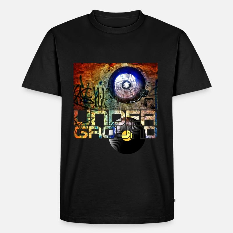 Underground - Männer Premium Bio T-Shirt - Schwarz
