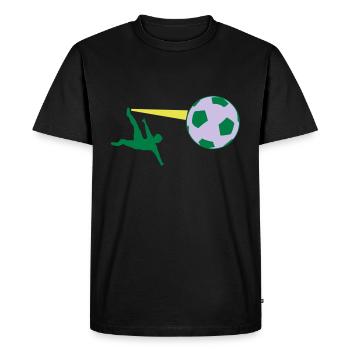 de soccer - T-shirt Premium bio Homme - noir - Devant - Nico (187cm)