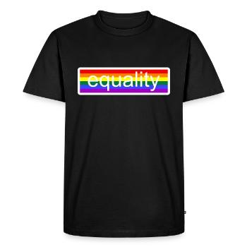 Equality - Men's Premium Organic T-Shirt - black - Front - Nico (187cm)