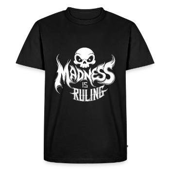 La folie règne sur le monde Motivation Espoir - T-shirt Premium bio Homme - noir - Devant - Nico (187cm)