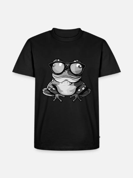 Frog Funny Cool - Men's Premium Organic T-Shirt - black