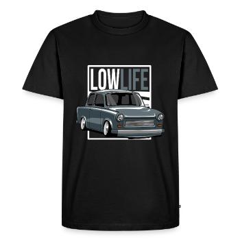 Cardboard Low Life - Men's Premium Organic T-Shirt - black - Front - Nico (187cm)