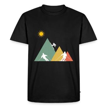Ski Ski Sports d'hiver Coloré - T-shirt Premium bio Homme - noir - Devant - Nico (187cm)