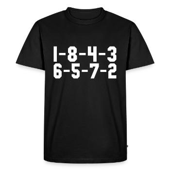 Moteur V8 1-8-4-3-6-5-7-2 Ordre de tir - T-shirt Premium bio Homme - noir - Devant - Nico (187cm)