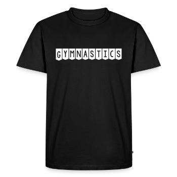 T shirt gymnastics - T-shirt Premium bio Homme - noir - Devant - Nico (187cm)