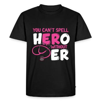 Emergency Room Tech ER Nurse like in Hero - Men's Premium Organic T-Shirt - black - Front - Nico (187cm)