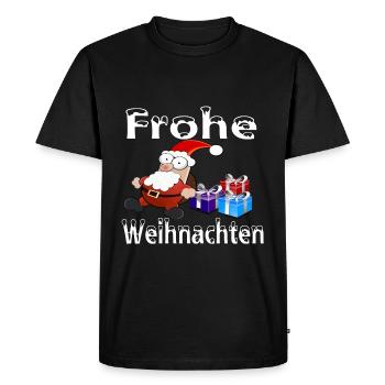 Noël - T-shirt Premium bio Homme - noir - Devant - Nico (187cm)