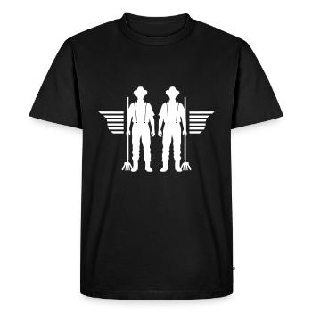Équipe d’agriculteurs - T-shirt Premium bio Homme - noir - Devant - Nico (187cm)
