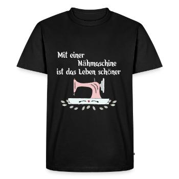passe-temps à coudre machine à coudre des vêtements pantalons femmes - T-shirt Premium bio Homme - noir - Devant - Nico (187cm)