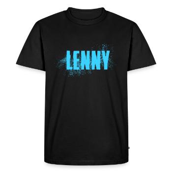 Lenny - Men's Premium Organic T-Shirt - black - Front - Nico (187cm)