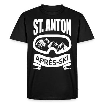 Ski à St. Anton Apres - T-shirt Premium bio Homme - noir - Devant - Nico (187cm)