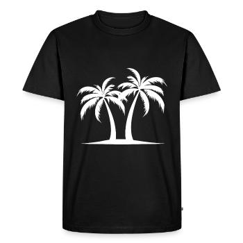 Île Palm - T-shirt Premium bio Homme - noir - Devant - Nico (187cm)