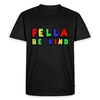 Fella Be Child Anti Bullying - Men's Premium Organic T-Shirt - black - Front - Nico (187cm)