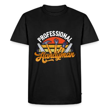 Artisan professionnel - T-shirt Premium bio Homme - noir - Devant - Nico (187cm)