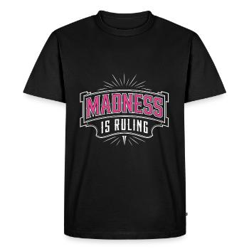 La folie règne sur le monde Motivation Espoir - T-shirt Premium bio Homme - noir - Devant - Nico (187cm)
