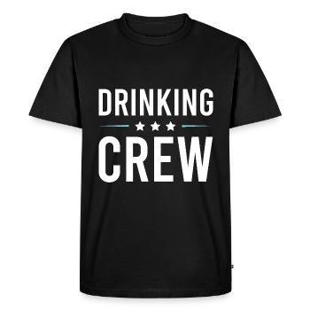 Drinking Crew - Men's Premium Organic T-Shirt - black - Front - Nico (187cm)
