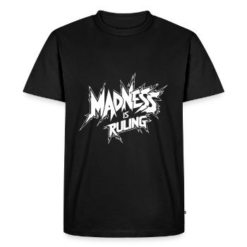 La folie règne sur le monde Motivation Espoir - T-shirt Premium bio Homme - noir - Devant - Nico (187cm)