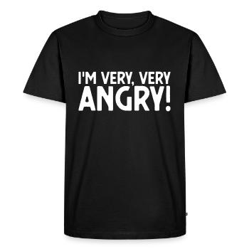 Je suis très en colère Manifestant - T-shirt Premium bio Homme - noir - Devant - Nico (187cm)